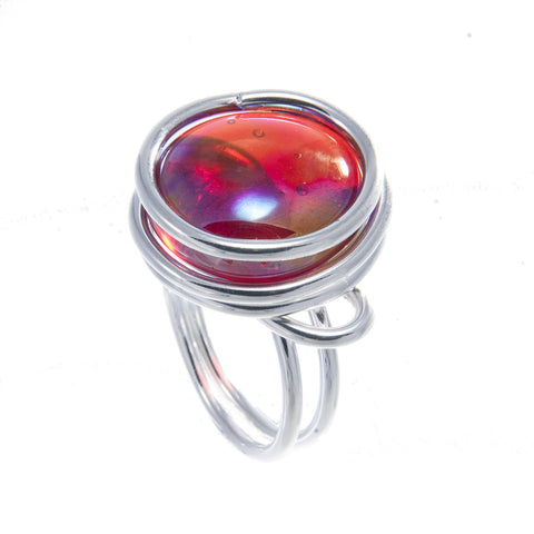 Green Glass Ring Large Golden Filigree Free Size Adjustable Ring Woman  Jewelry - Shop AGATIX General Rings - Pinkoi